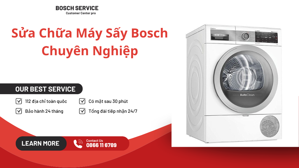 Sửa máy sấy quần áo Bosch tại nhà