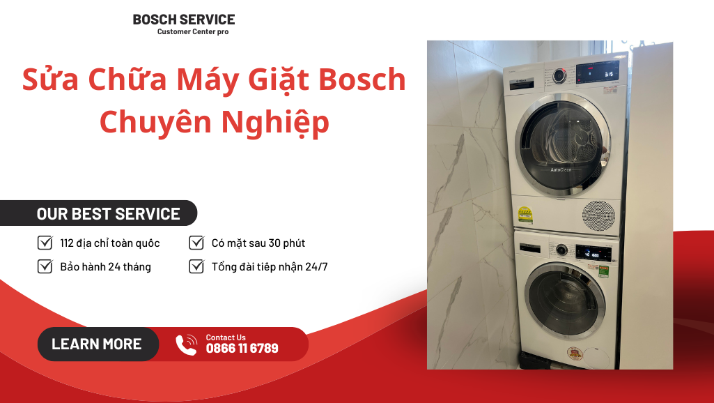 Trung tâm sửa máy giặt Bosch tại nhà